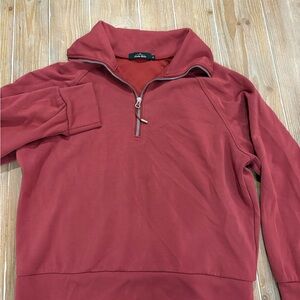 Women’s Red Half-Zip Sweater